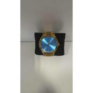 Michael Kors gold tone blue face watch